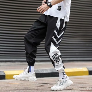 Calças Casual Homens Hip Hop Calca Jogger Streetwear Calça Cargo Moda Corredores Faixa Calças (3)