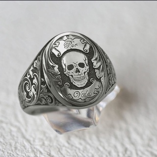 Hot sale punk style men's ring creative skull ring men's retro ring