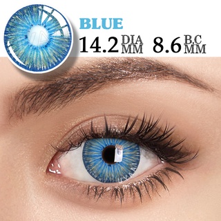 UYAAI 1 Par (2 Peças) Lentes De Contato Coloridas Para Olhos Marca Top Lente New york Azul (5)