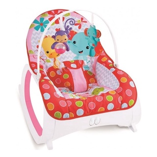 Cadeira de Descanso Musical, Vibratória e Balanço Safari Vermelha - Color Baby