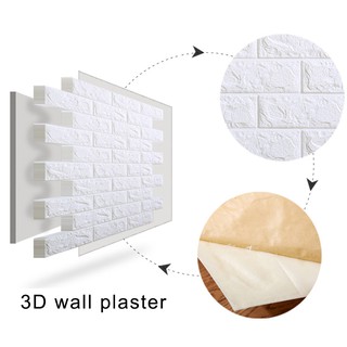 3D No Atacado adesivos de Papel de parede de espuma Adesivos de padrão de tijolo (9)
