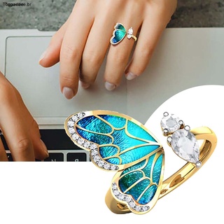 Butterfly Rings Gold Open Finger Rings Charms Adjustable Rings