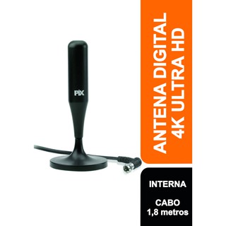 Antena Digital Pix Interna/externa 4k Ultra Hd Cabo 1.8m - 1 ano garantia (2)