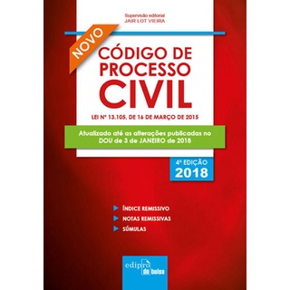 MINI CÓDIGO DE PROCESSO CIVIL - 2018 - autor JAIR LOT VIEIRA
