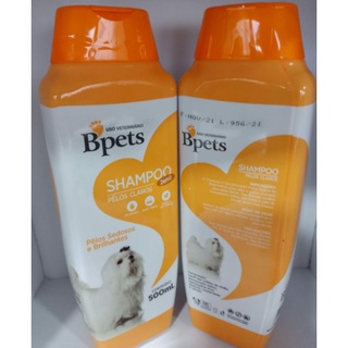 Shampoo para Cachorros e Gatos Pelos Claros 2 em 1 Maciez brilho 500 ml (1)