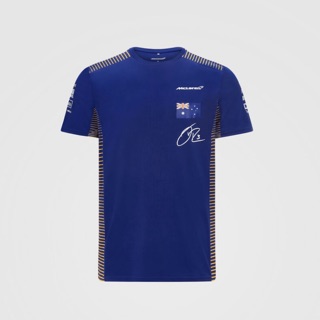 Mclaren F1 Camiseta Masculina Gola Redonda / Azul / Secagem Rápida / Manga Curta / 2021
