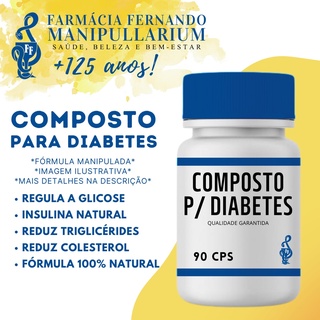 Composto para Diabetes - Insulina Natural e Controle de Glicemia - 90 cps