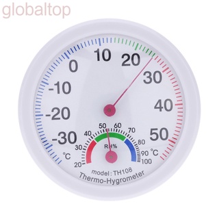 Mini Medidor / Medidor De Umidade / Parede Com Termômetro / Higrômetro Redondo Em Formato De Relógio Com Formato De Temperatura (1)