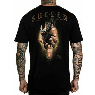 Sullen Men's Burned Short Sleeve Premium T Shirt Black