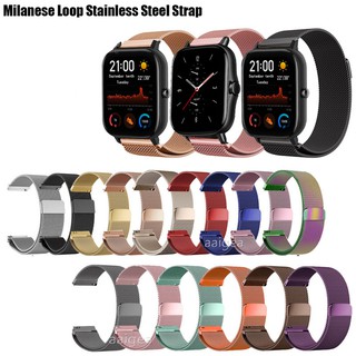 20mm Milanese Stainless Steel Strap Band For Huami Amazfit GTS3 GTS 2e GTS2 mini
