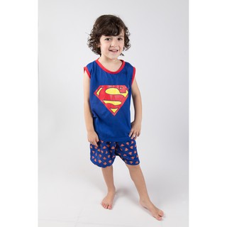 Pijama Infantil barato Masculino Estampa Super Heróis atacado Regata malha PV/conjunto infantil menino (1)