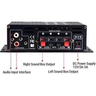 (Ready To Ship) Amplificador De Potência De Áudio Portátil Ak380 Bluetooth Car Home 12V (9)