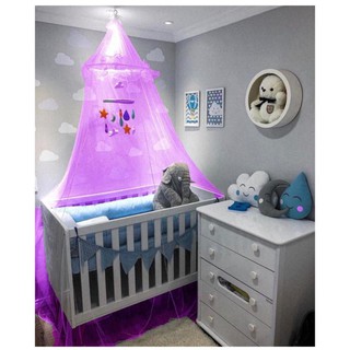 Mosquiteiro Para Berço de Bebê Azul Com microfuros 10M +Brinde (4)