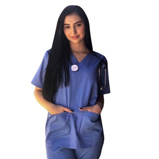 Conjunto Pijama Cirúrgico Azul Celeste Unissex (1)