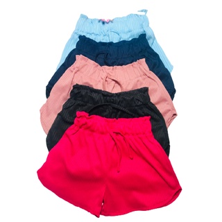 kit 3 shorts infantil para menina malha canelada fresquinho bloguerinha