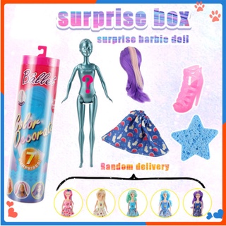 Barbie Cor Boneca Revelar Com 7 Surpresa : Água Revelares Da Olhar & Creates Mudança De Na Cara Cabelo Do Bebê Casa De Jogo De Brinquedo De Presente De Aniversário