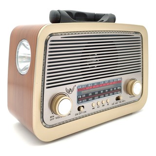 Radio Retrô Vintage Altomex Fm Micro Sd Lanterna