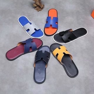 Fashion Hermes-20ss slippers Men's slippers Men Shoes Lazy Shoes