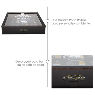 Quadro Porta Rolha Taças De Vinhos com Tipos De Uva 29x22x6 - 2580 (4)