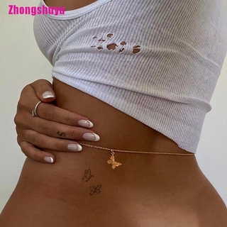 [Zhongshuyu] Sexy Body Jewelry Butterfly Waist Belt Chain Women Beach Bikini Belly Chain
