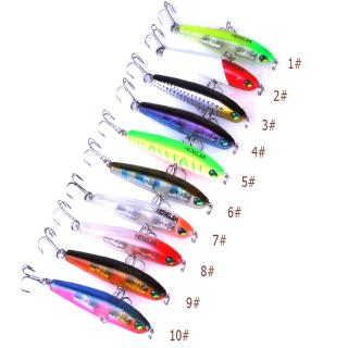 10 Colors 9g/7.5cm Artificial Sinking Pencil Plastic Hard Bait 8# With Sharp Hook Bionic Bait Wobbler Sea Fishing Lure