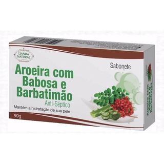Sabonete em Barra Aroeira com Babosa e Barbatimão - Anti-Séptico - 90g - Lianda Natural