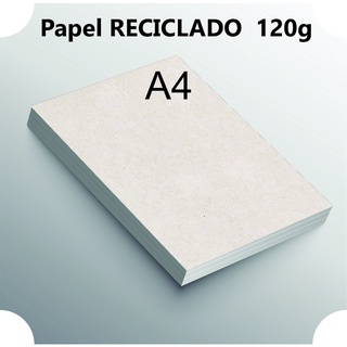 Papel Reciclado Liso 120g - A4 50 folhas sulfite offset