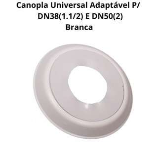 Canopla Plástica Branca Universal Para Saída Tubo Sifão e Saída Cano Bacia DN38(1.1/2) e DN50(2) (2)