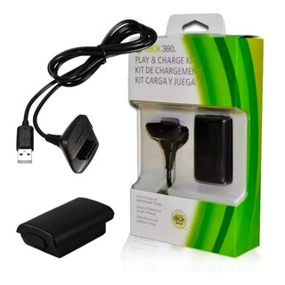 Bateria E Cabo Carregador Para Controle Xbox 360 Slim Arcade Charge Play Kit PROMOÇÃO