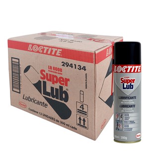 2 Desengripantes Spray Super Lub Lubrificante Antiferrugem WD micro óleo Alto Poder Penetrante 300ml Loctite antioxidante protege penetra e lubrifica (2)