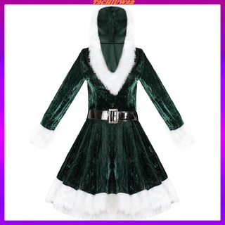 Miss Santa Suit Sweetie Outfits Hooded Dress Fancy Dress Dressing up Hoodie for Xmas Party (3)