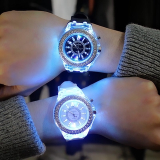 Luminous Personality Led Harajuku Student Couple Jelly Quartz Watch