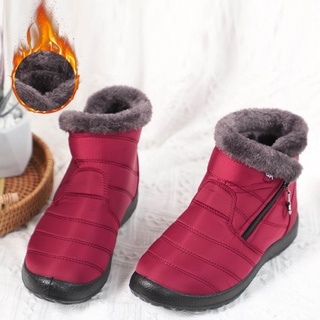 Mulheres Botas De Neve Impermeável Femininas Inverno De Pelúcia Ankle boots Quentes Sapatos Casuais Além De (2)