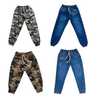 kit 2 Calça jeans Jogger Masculina Infantil 1 a 8 anos jeans ou camuflada (4)