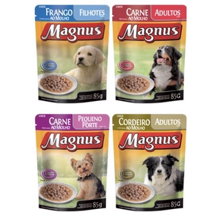 Sachês Magnus cachorro - ração úmida para Pet Cachorro - sabor carne, frango e cordeiro. similar special dog, pedigree,