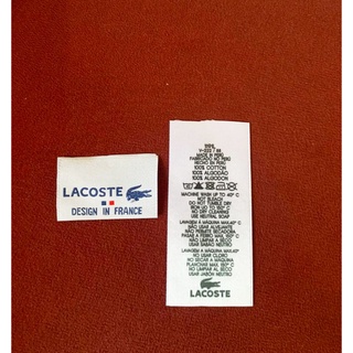 50 Etiquetas Lacoste bordada + 50 Etiquetas composição em Cetim Linha Premium