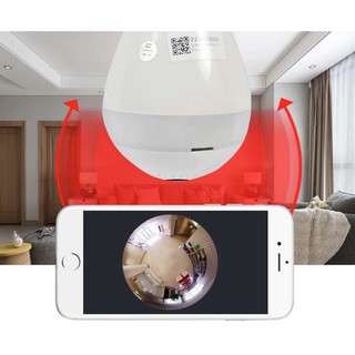 Lâmpada Bulbo Camera Ip 360° Hd Espião iPhone Android Wifi (5)