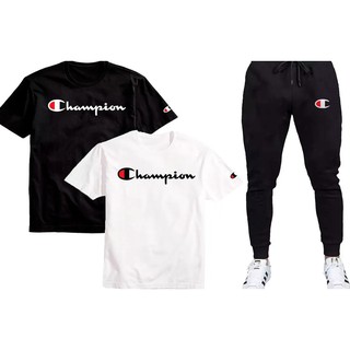 2 Camisetas Algodão + Calça Tectel Champion