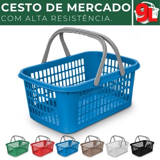 Cesta Cestinha Plastica Supermercado Com Alca 09 Litros (4)