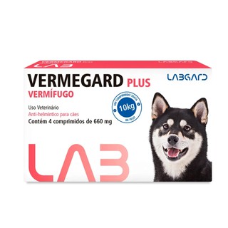 Remedio De Verme Para Cachorro Vermegard Plus Com 4 Cp