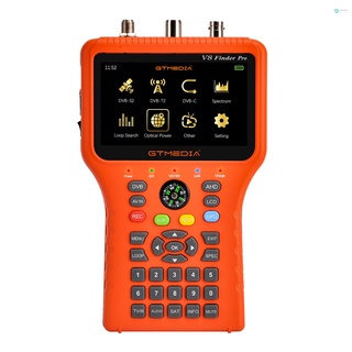 GTMEDIA V8 Finder Pro TV Signal Finder Meter DVB-S/S2/S2X/T/T2/C Signal Receiver 4.3-inch LCD Dispaly H.265 Auto Calculate Angle 4000mAh Battery (1)