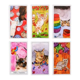 78 Cartas Tarot De Gato Completa Inglês Tarot Cards Mistério Cartões Ano Novo 2020 (8)