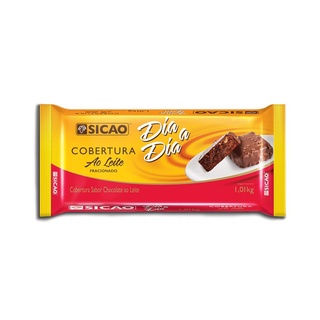Chocolate Cobertura Chocolate Ao Leite Barra 1,01kg Sicao Dia a Dia