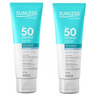 Protetor solar sunless facial fator 50fps toque seco 50g (1)