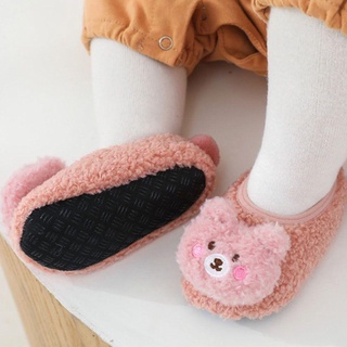 BOOMOON Mulitcolor Non-slip Fall/Winter Cute Cotton For Baby Boy Baby Girl Baby Floor Socks Toddler Shoes/Multicolor (8)