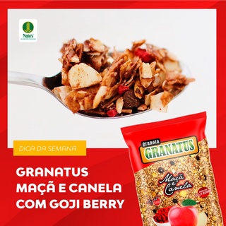 Granola Granatus Fibras Maçã E Canela Com Goji Berry E Passas 1kg