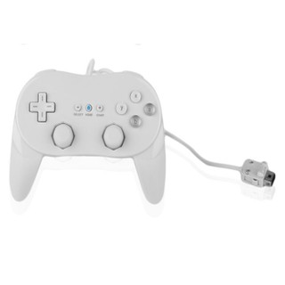 Controle Nintendo Wii Classic Controller Pro Branco E Preto