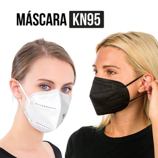 Máscara Kn95 Descartável Branco Preto Proteção 5 Camada Respiratória Pff2 N95