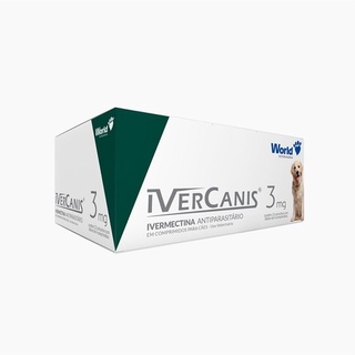 Vermifugo Ivercanis 3mg Remédio para Sarna Carrapatos Cachorro cães 15kg (3)