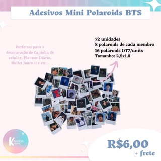 Adesivos mini polaroids BTS Kpop